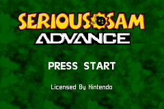 Serious Sam Advance Title Screen